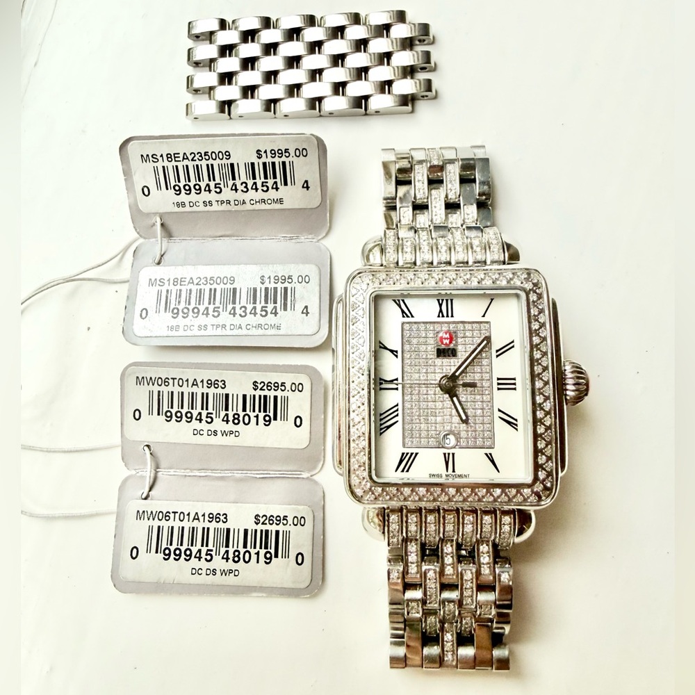 Michele Deco 18MM Diamond Dial Watch & Diamond Bracelet MW06T01A1963 - Picture 13 of 16